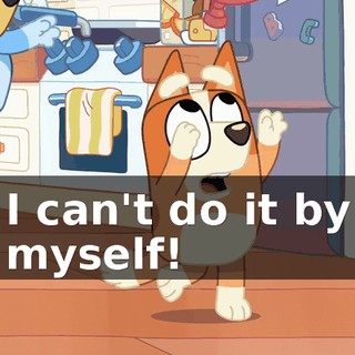 I can't do it by myself!