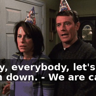 - Hey, everybody, let's just calm down. - We are calm!