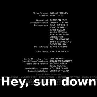♪ Hey, sun down ♪