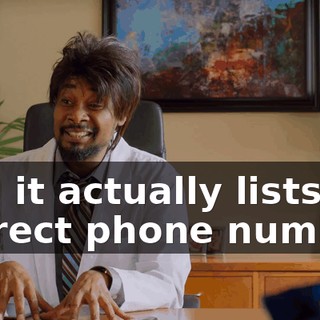 and it actually lists my correct phone number