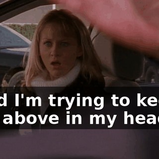 ♪ And I'm trying to keep Up above in my head... ♪