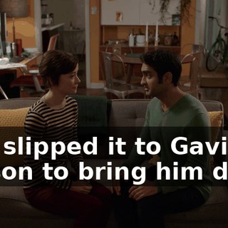 and slipped it to Gavin Belson to bring him down