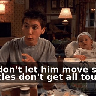 You don't let him move so his muscles don't get all tough.