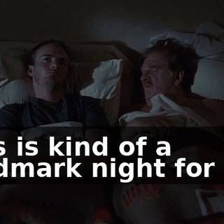 This is kind of a landmark night for me.