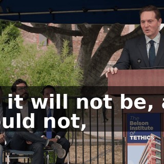 But it will not be, and should not,