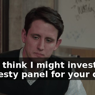but I think I might invest in a modesty panel for your desk.