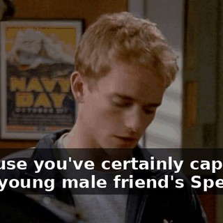 Because you've certainly captured your young male friend's Speedo.