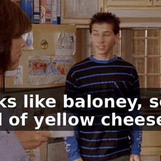 Looks like baloney, some kind of yellow cheese,