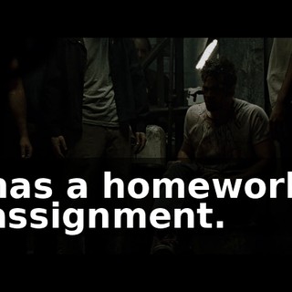 has a homework assignment.