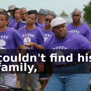 couldn't find his family,