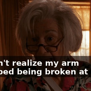 I didn't realize my arm stopped being broken at 5:00.