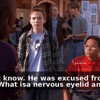 I don't know. He was excused from gym. What isa nervous eyelid anyway?