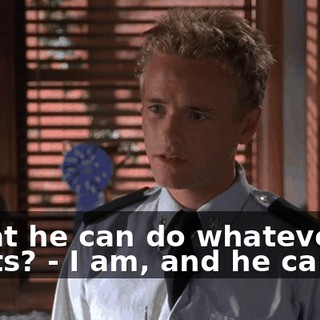 - That he can do whatever he wants? - I am, and he can.