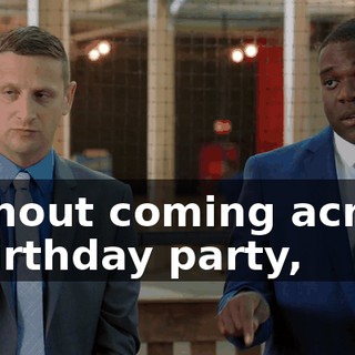 without coming across a birthday party,
