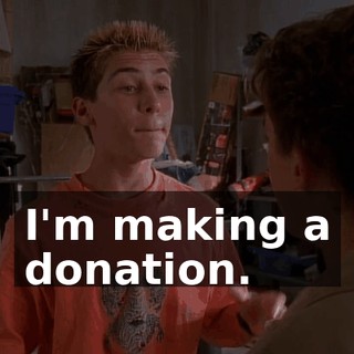 I'm making a donation.