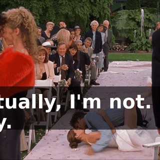 Actually, I'm not. I'm gay.