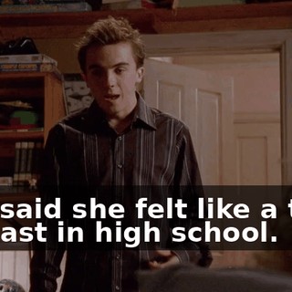 She said she felt like a total outcast in high school.