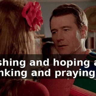 ♪ Wishing and hoping and thinking and praying ♪
