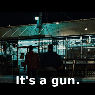 It's a gun.