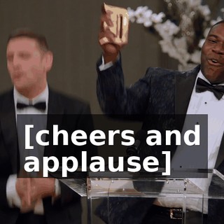 [cheers and applause]