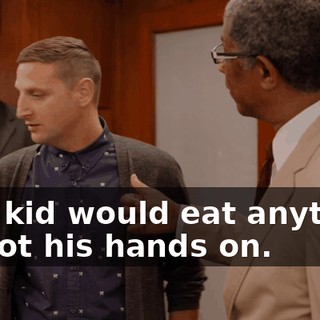 This kid would eat anything he got his hands on.