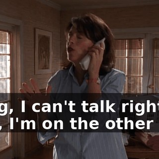 Craig, I can't talk right now, I'm on the other line.