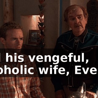 and his vengeful, alcoholic wife, Evelyn.
