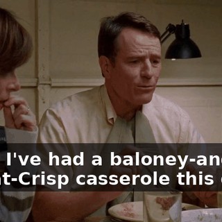 when I've had a baloney-and Wheat-Crisp casserole this good.