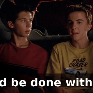and be done with it.