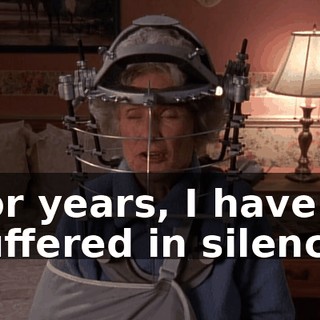 For years, I have suffered in silence.