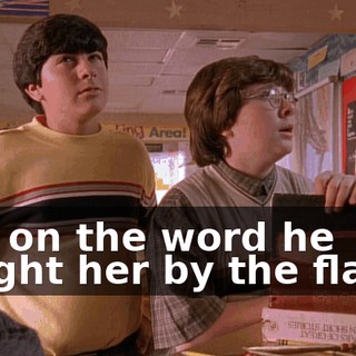 and on the word he caught her by the flanks
