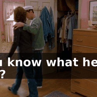 You know what helps me?