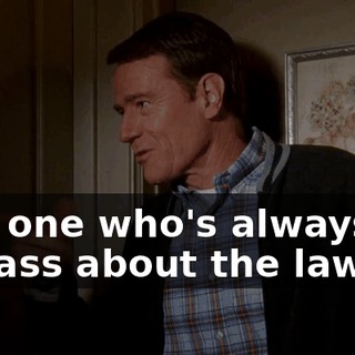 The one who's always on my ass about the lawn?