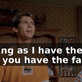 seeing as I have the fist and you have the face.