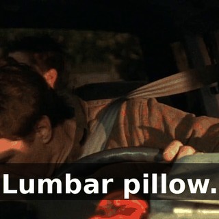 Lumbar pillow.