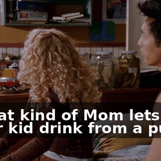 "What kind of Mom lets their kid drink from a public