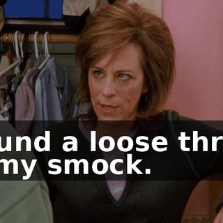 I found a loose thread on my smock.