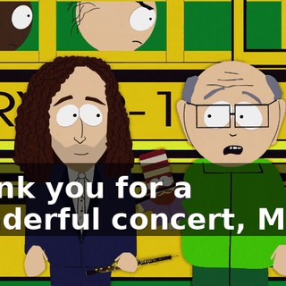 Thank you for a wonderful concert, Mr. G.