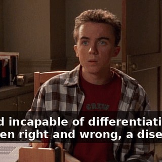 A mind incapable of differentiating between right and wrong, a diseased--