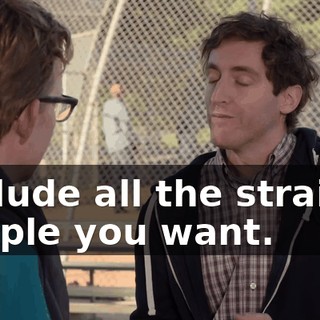 Exclude all the straight people you want.
