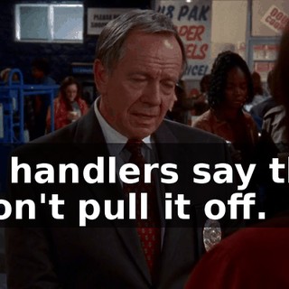 My handlers say that I don't pull it off.