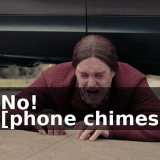 -No! -[phone chimes]