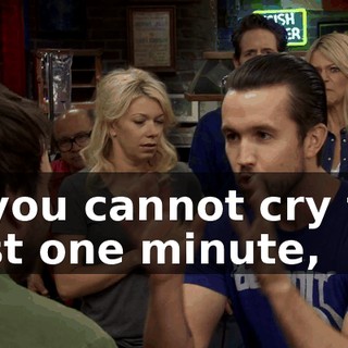 If you cannot cry for just one minute,
