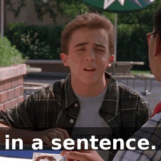 in a sentence.