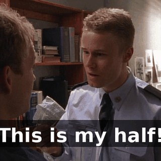 This is my half!