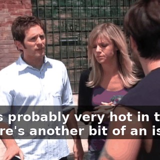 - He's probably very hot in there. - There's another bit of an issue,