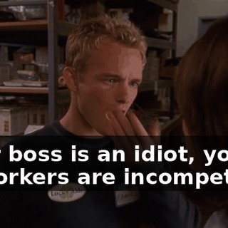 Your boss is an idiot, your coworkers are incompetent,