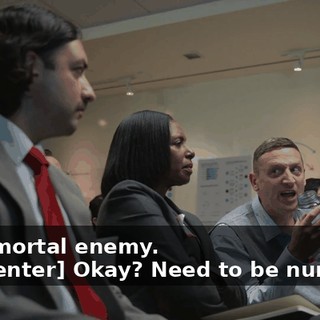 -Hey, mortal enemy. -[presenter] Okay? Need to be nurtured.