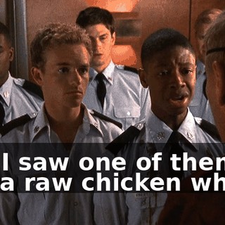 but I saw one of them eat a raw chicken whole.