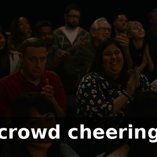 [crowd cheering]